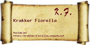 Krakker Fiorella névjegykártya